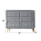 ACME 24525 Valda Dresser, Light Gray Fabric