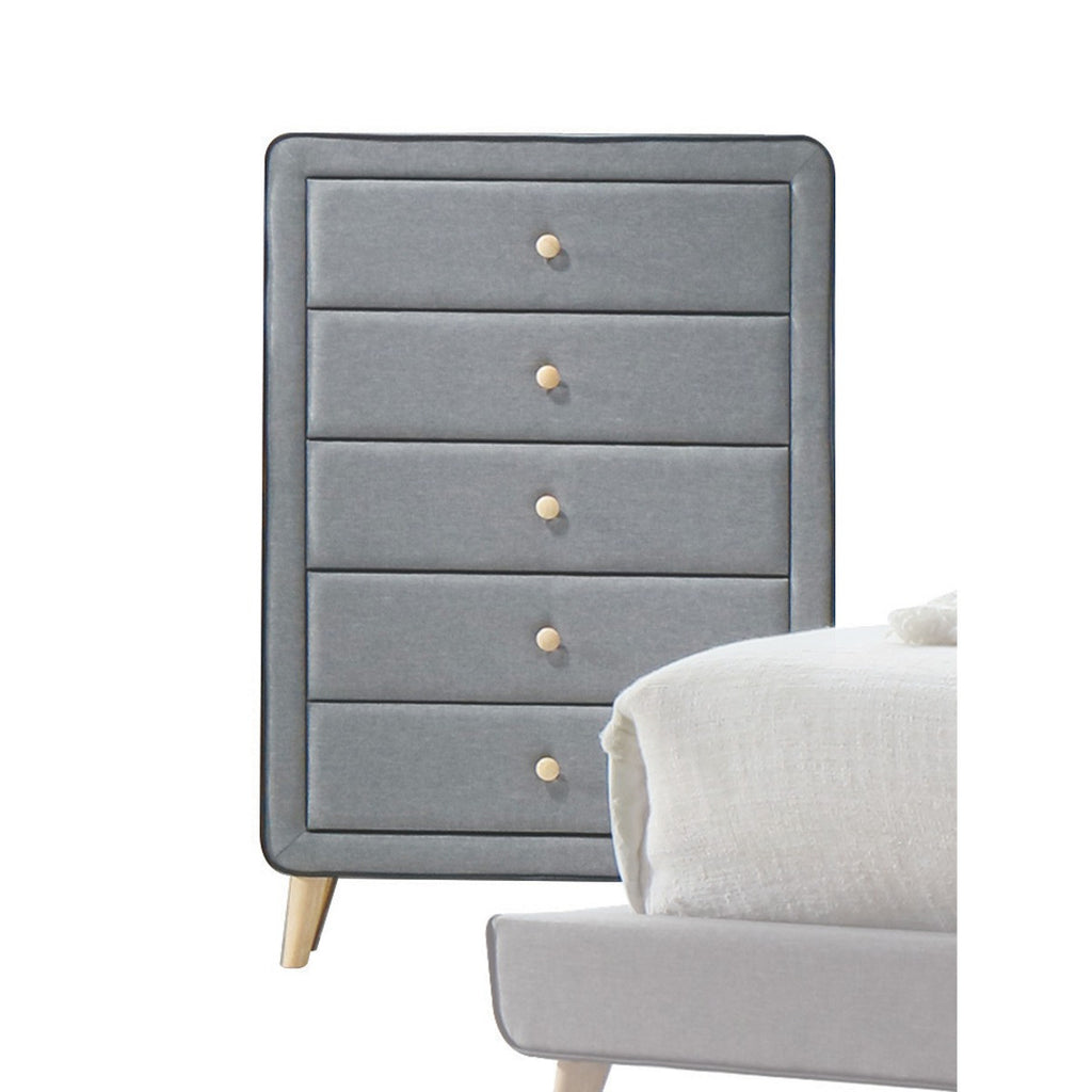 ACME 24526 Valda Chest, Light Gray Fabric