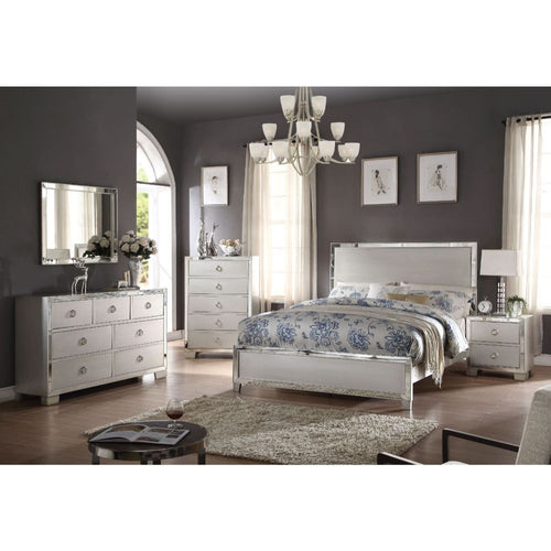 ACME 24837EK Voeville II Eastern King Bed, Platinum (1Set/3Ctn)  1