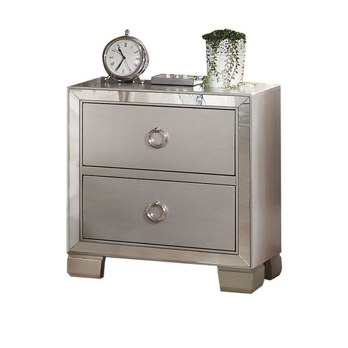 ACME 24843 Voeville II Nightstand, Platinum
