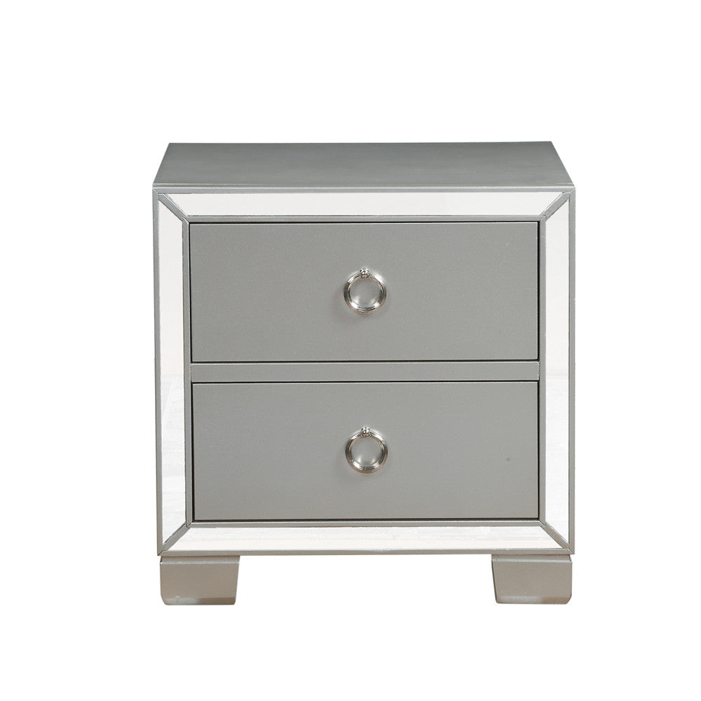 ACME 24843 Voeville II Nightstand, Platinum