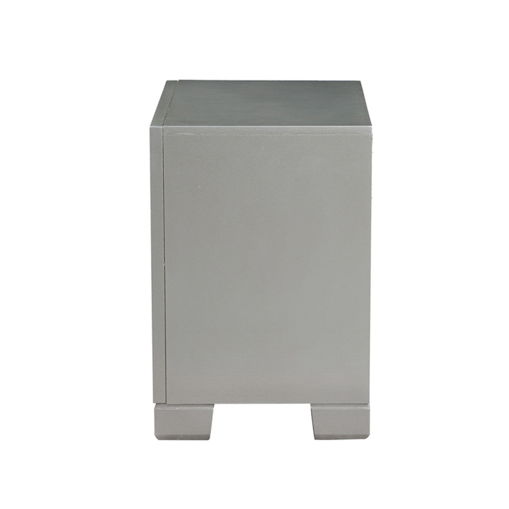 ACME 24843 Voeville II Nightstand, Platinum
