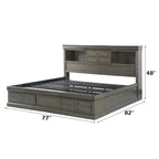 ACME 24927EK Louis Philippe III Queen Bed with Storage, White (1Set/3Ctn)
