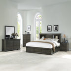 ACME 24927EK Louis Philippe III Queen Bed with Storage, White (1Set/3Ctn)