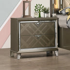 ACME 25323 Skylar Nightstand, Dark Champagne