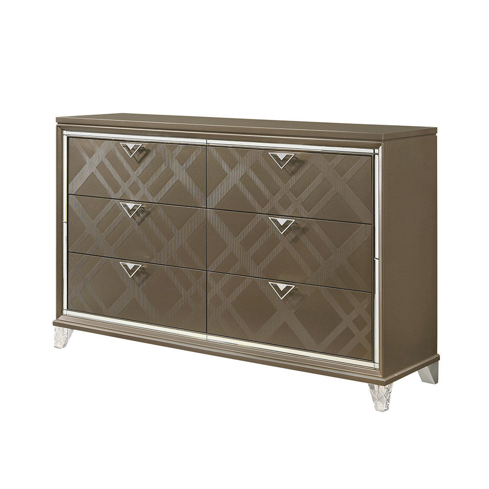 ACME 25325 Skylar Dresser, Dark Champagne