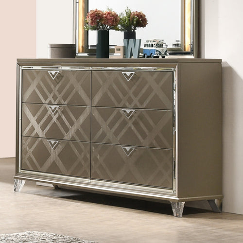 ACME 25325 Skylar Dresser, Dark Champagne