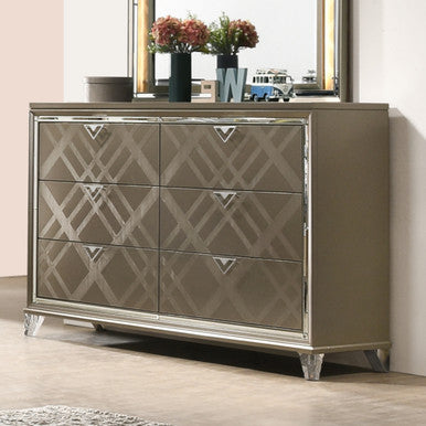 ACME 25325 Skylar Dresser, Dark Champagne
