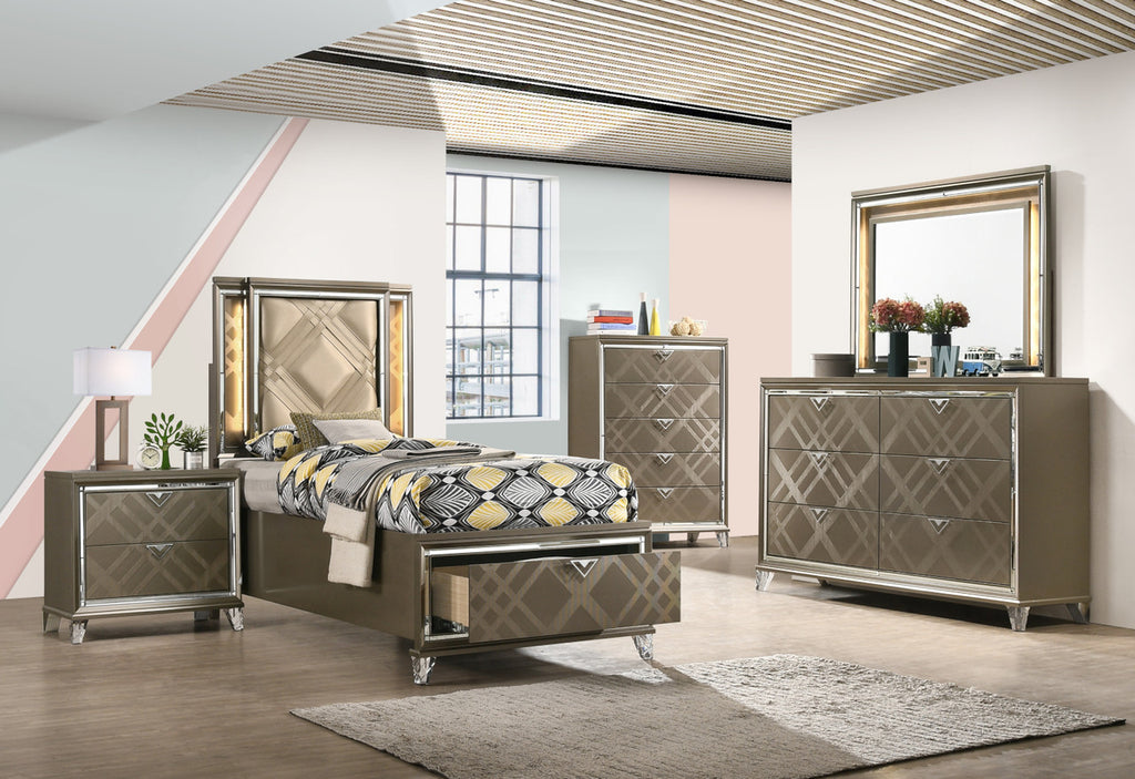 ACME 25325 Skylar Dresser, Dark Champagne