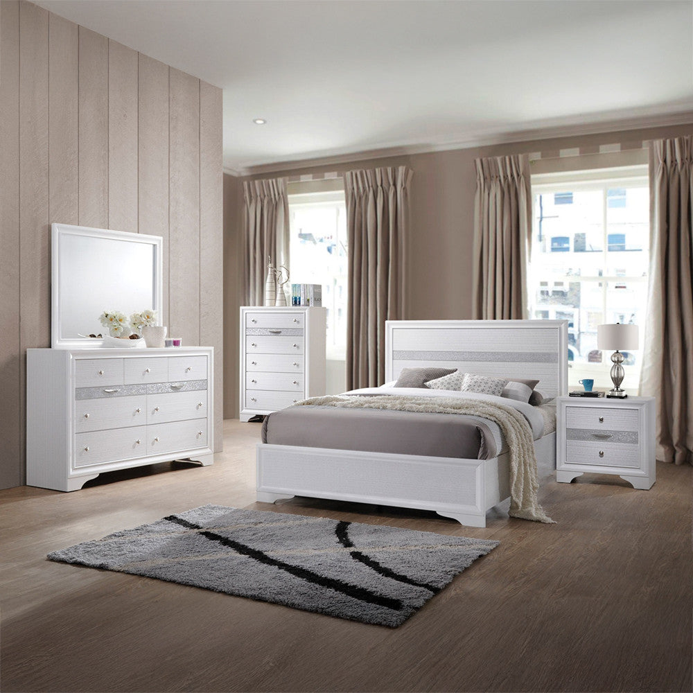 ACME 25760T Naima Twin Bed (No Storage), White (1Set/2Ctn)