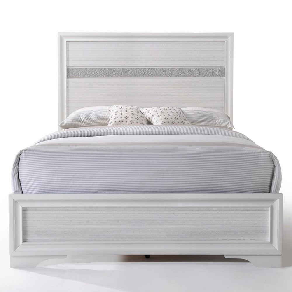 ACME 25765F Naima Full Bed (No Storage), White (1Set/2Ctn)