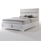 ACME 25767EK Naima Eastern King Bed with Storage, White (1Set/3Ctn)