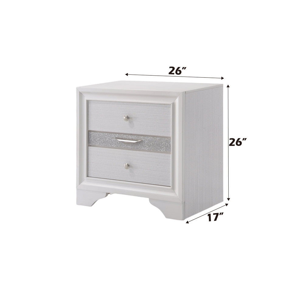 ACME 25773 Naima Nightstand, White