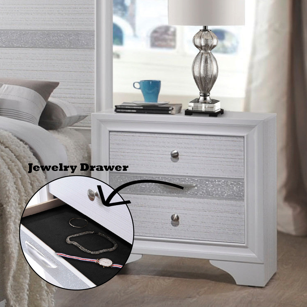 ACME 25773 Naima Nightstand, White