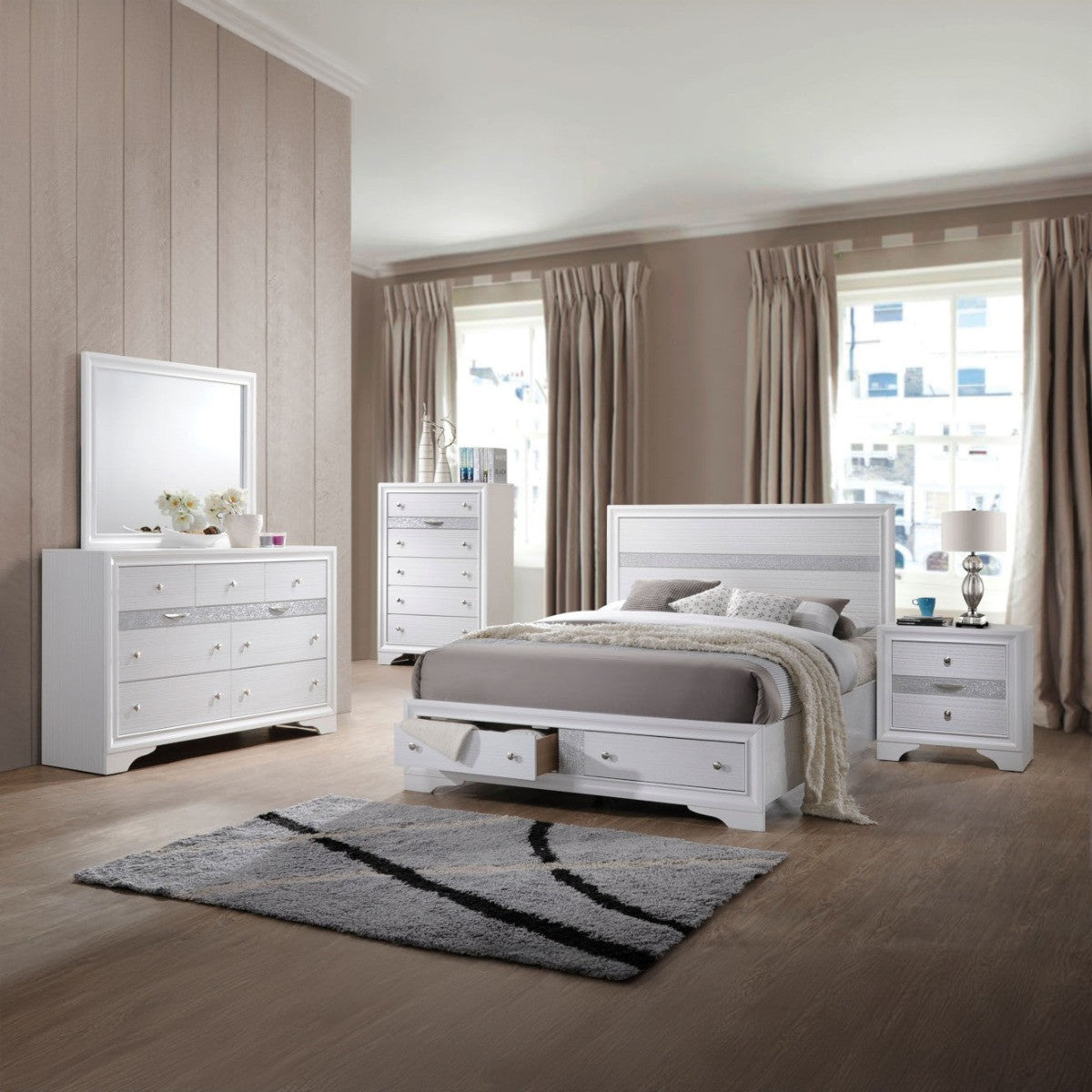 ACME 25773 Naima Nightstand, White