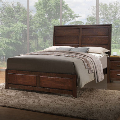 ACME 25787EK Oberreit Eastern King Bed, Walnut (1Set/2Ctn)