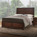 ACME 25790Q Oberreit Queen Bed, Walnut (1Set/2Ctn)