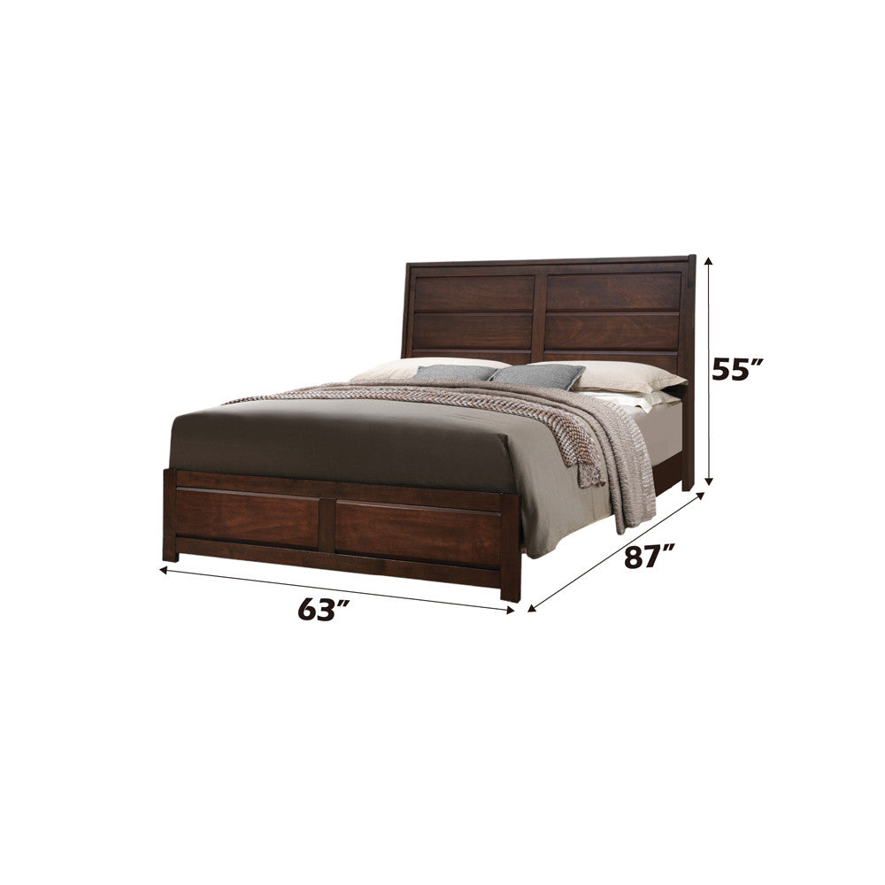 ACME 25790Q Oberreit Queen Bed, Walnut (1Set/2Ctn)