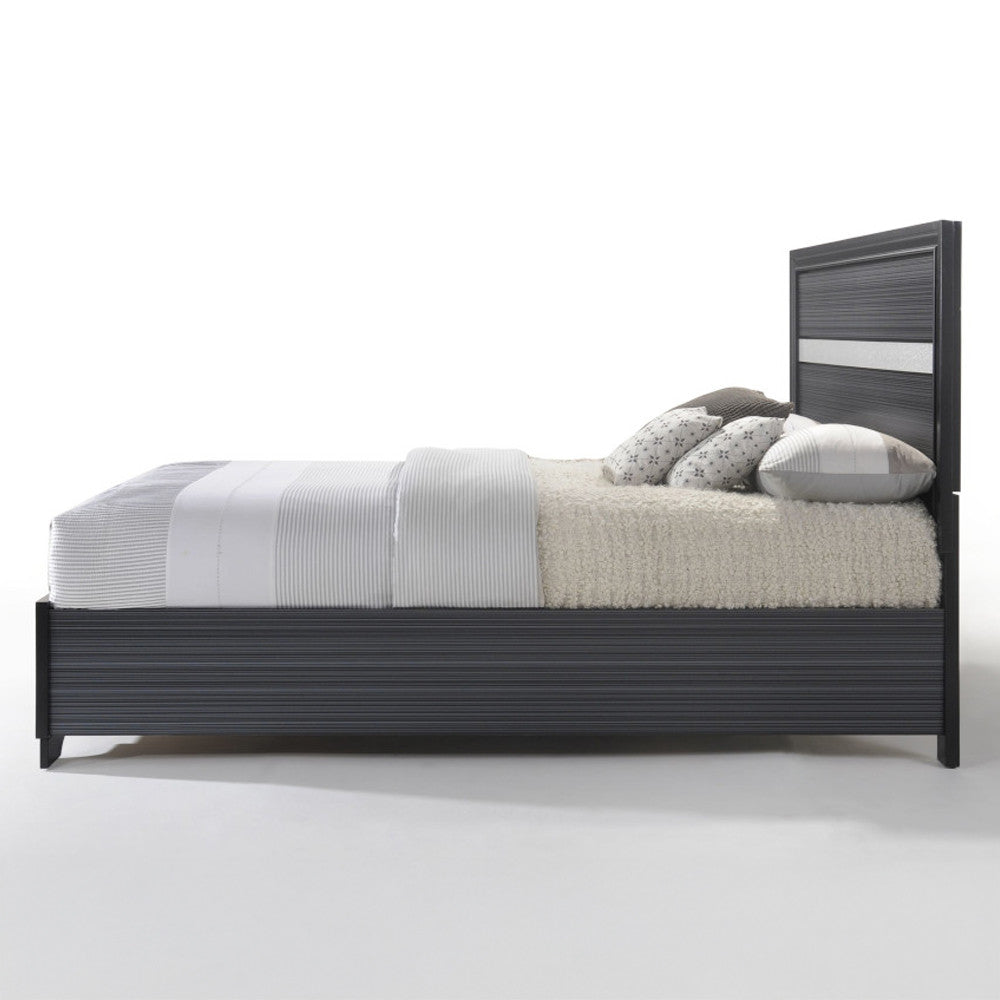 ACME 25897EK Naima Eastern King Bed with Storage, Black (1Set/3Ctn)