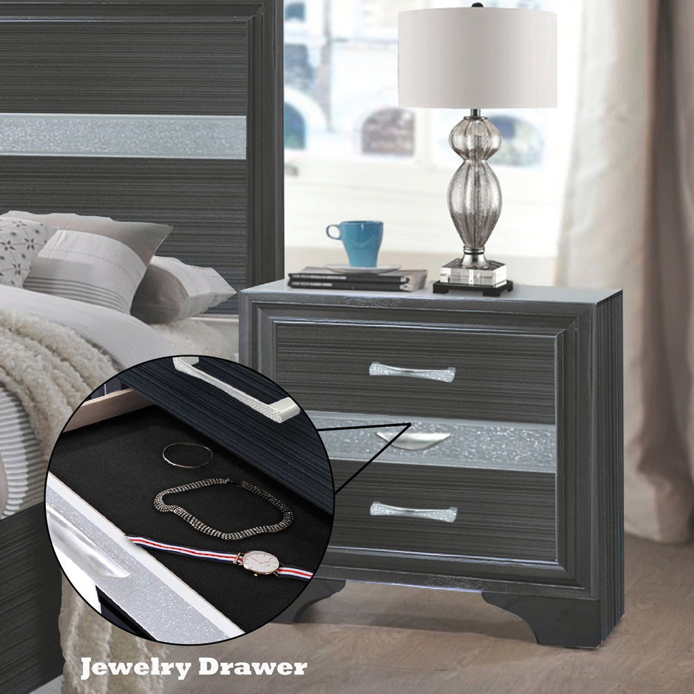 ACME 25903 Naima Nightstand, Black