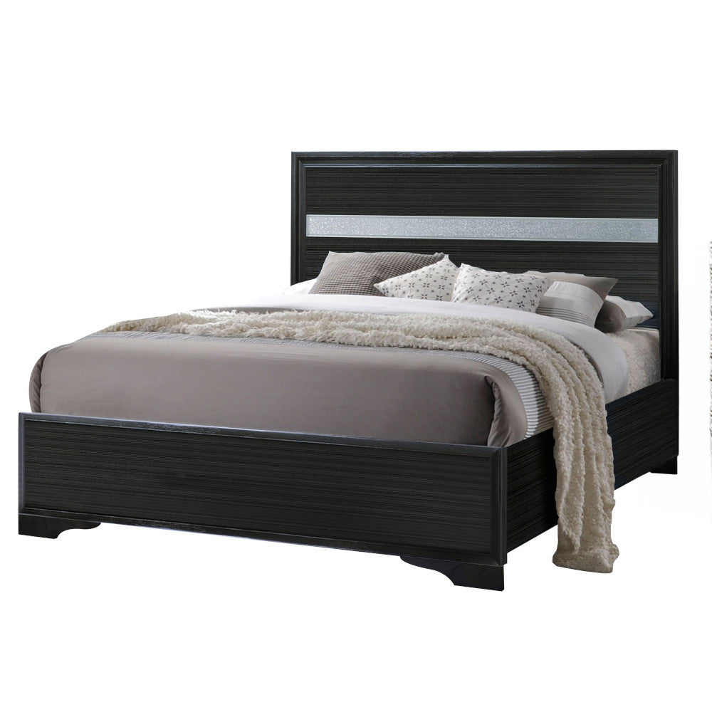 ACME 25915F Naima Full Bed (No Storage), Black (1Set/2Ctn)