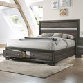 ACME 25967EK Naima Queen Bed with Storage, Black (1Set/3Ctn)