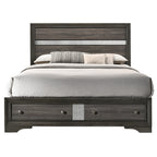 ACME 25967EK Naima Queen Bed with Storage, Black (1Set/3Ctn)