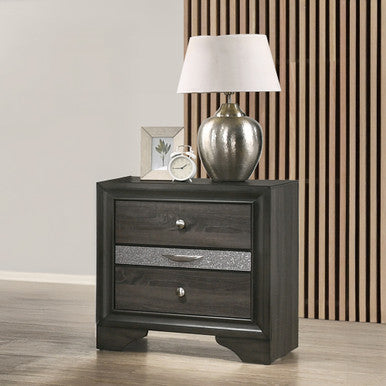 ACME 25973 Naima Nightstand, Black