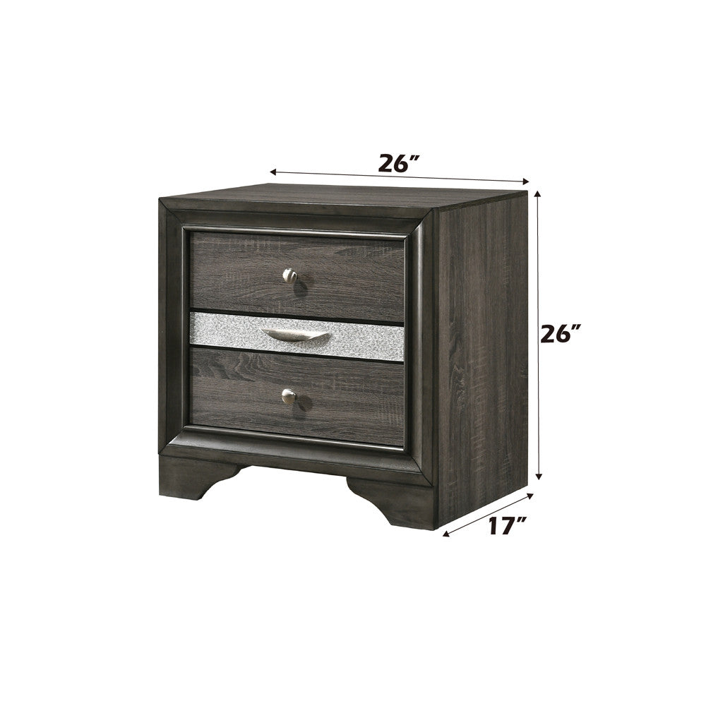 ACME 25973 Naima Nightstand, Black