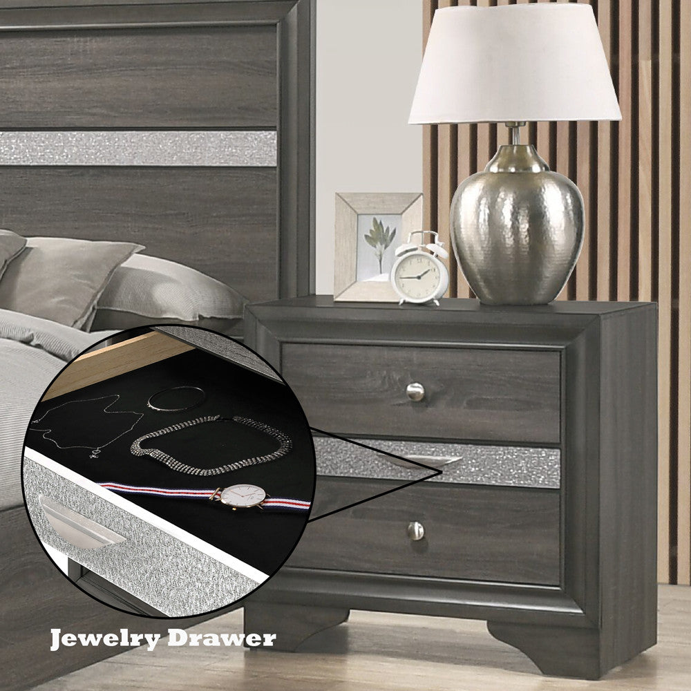 ACME 25973 Naima Nightstand, Black
