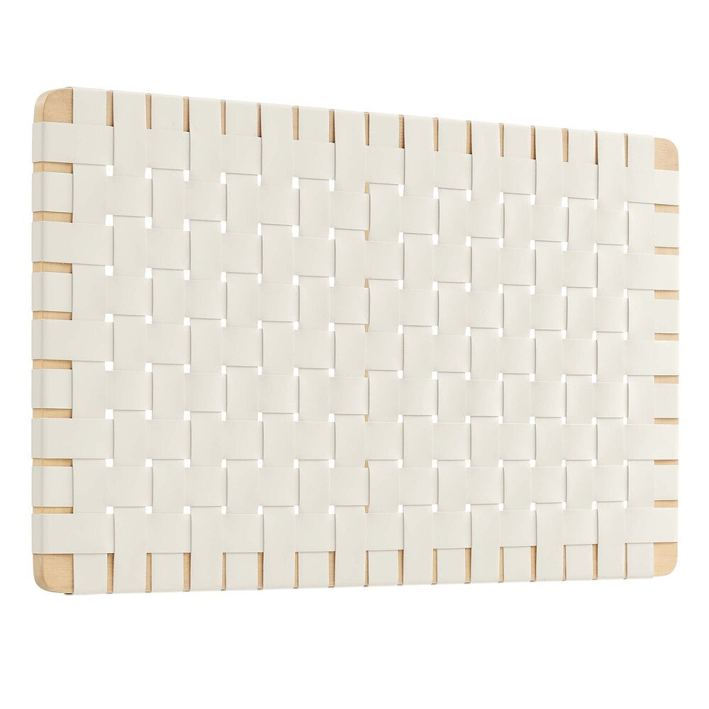 Modway MOD-7120 Sparta Weave Wall-Mount Vegan Leather Twin Headboard