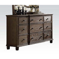 ACME 26115 Baudouin Dresser, Weathered Oak
