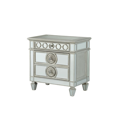ACME 26153 Varian Nightstand, Mirrored