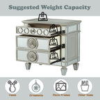 ACME 26153 Varian Nightstand, Mirrored