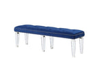 ACME 26157 Varian Bench, Blue Velvet & Mirrored