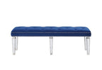 ACME 26157 Varian Bench, Blue Velvet & Mirrored  1