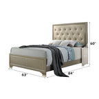 ACME 26240Q Carine Queen Bed, PU & Champagne (1Set/2Ctn)