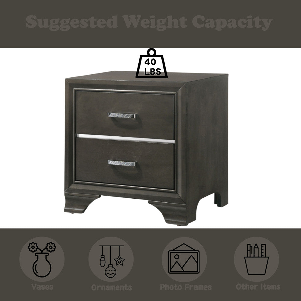 ACME 26263 Carine Nightstand, Gray