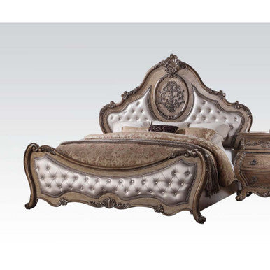 ACME 26304CK Ragenardus California King Bed, PU & Vintage Oak (1Set/3Ctn)