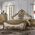 ACME 26307EK Ragenardus Eastern King Bed, PU & Vintage Oak (1Set/3Ctn)