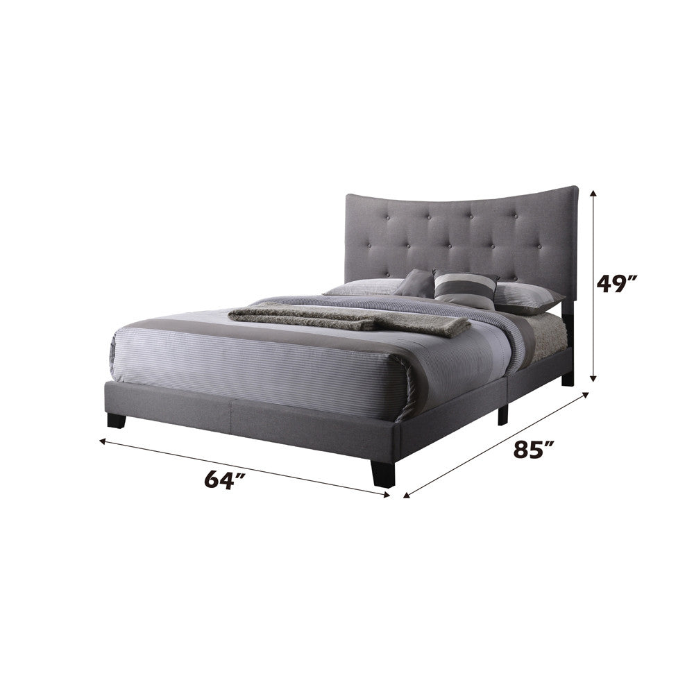 ACME 26360Q Venacha Queen Bed, Gray Fabric