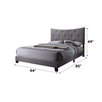 ACME 26360Q Venacha Queen Bed, Gray Fabric