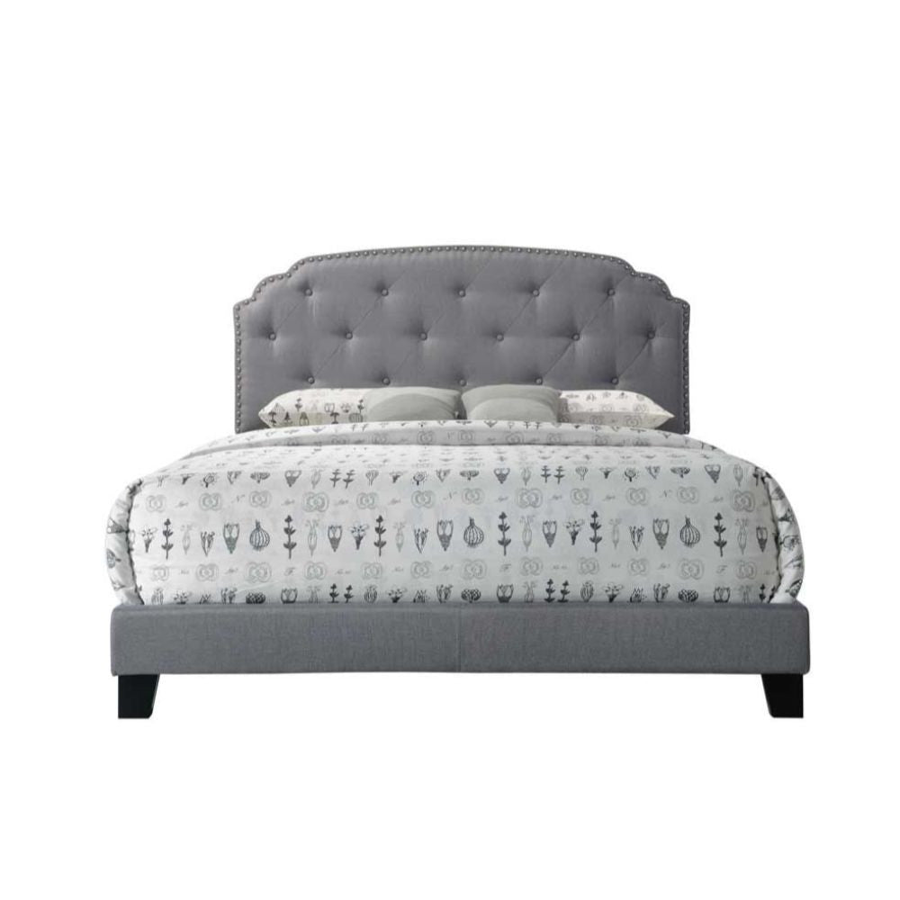 ACME 26370Q Tradilla Queen Bed, Gray Fabric
