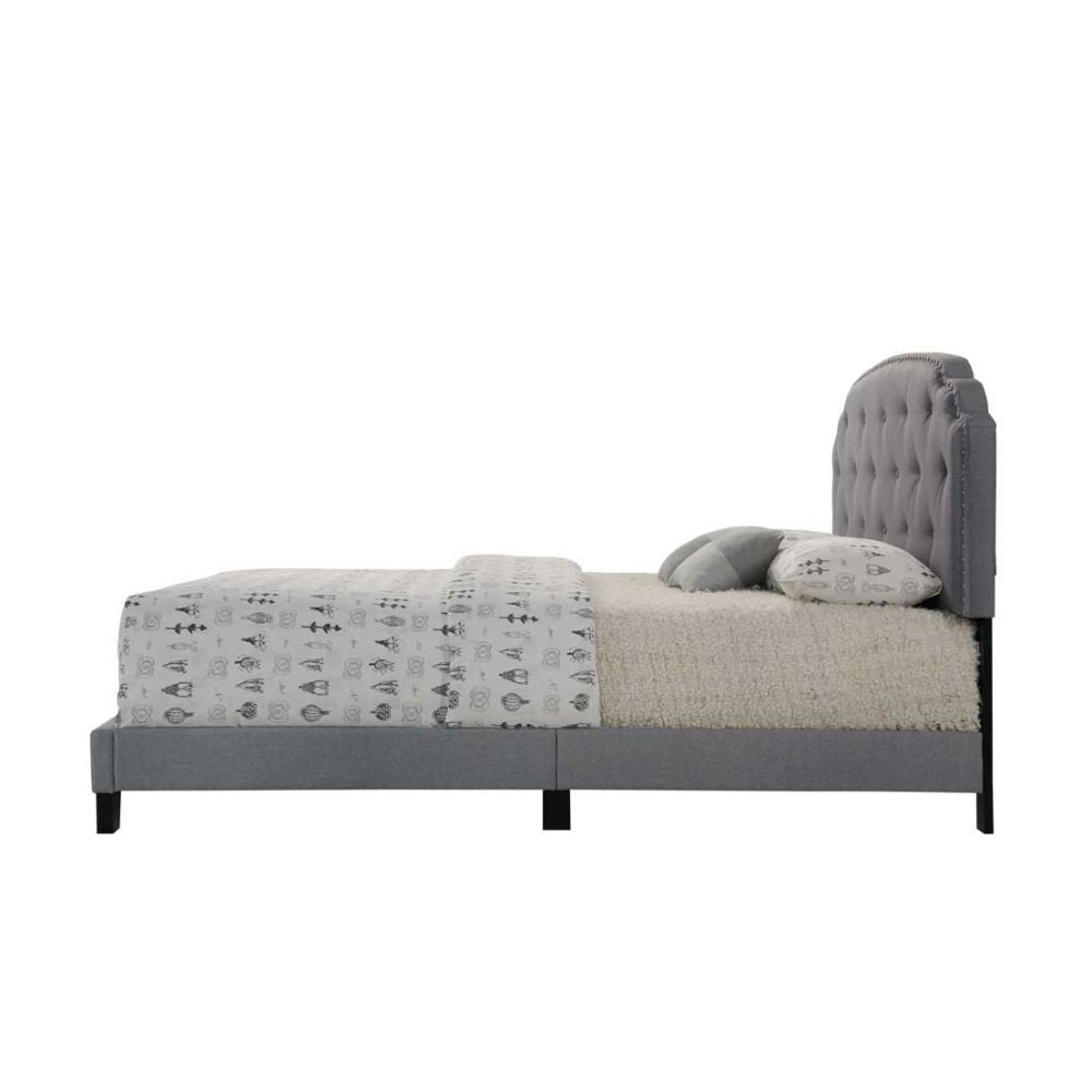 ACME 26370Q Tradilla Queen Bed, Gray Fabric