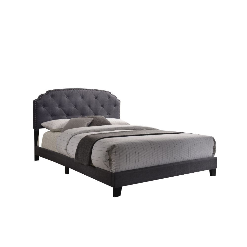 ACME 26370Q Tradilla Queen Bed, Gray Fabric