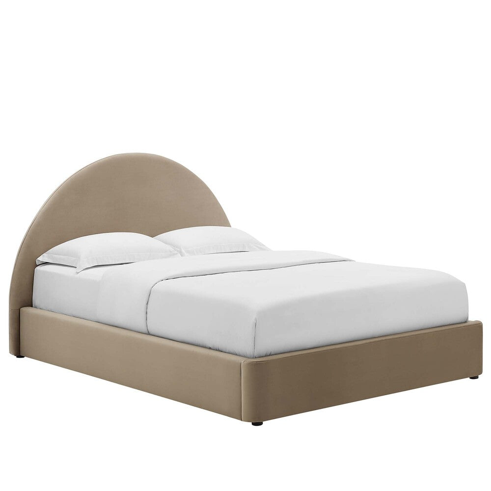 Modway MOD-7131 Resort Performance Velvet Arched Round Full Platform Bed