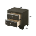 ACME 26543 Soteris Nightstand, Antique Gray