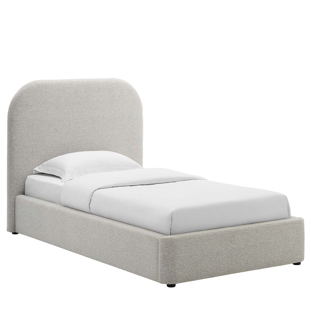 Modway MOD-7136 Keynote Upholstered Fabric Curved Twin Platform Bed