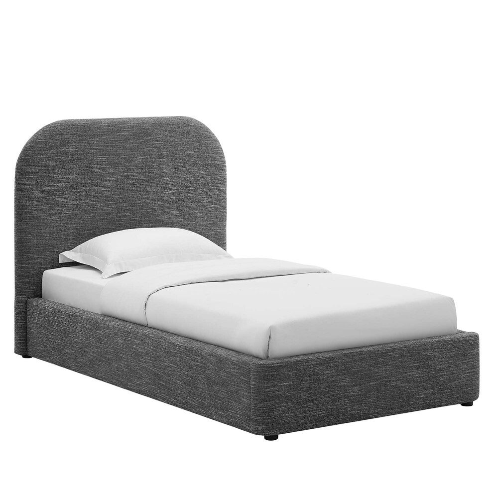 Modway MOD-7136 Keynote Upholstered Fabric Curved Twin Platform Bed