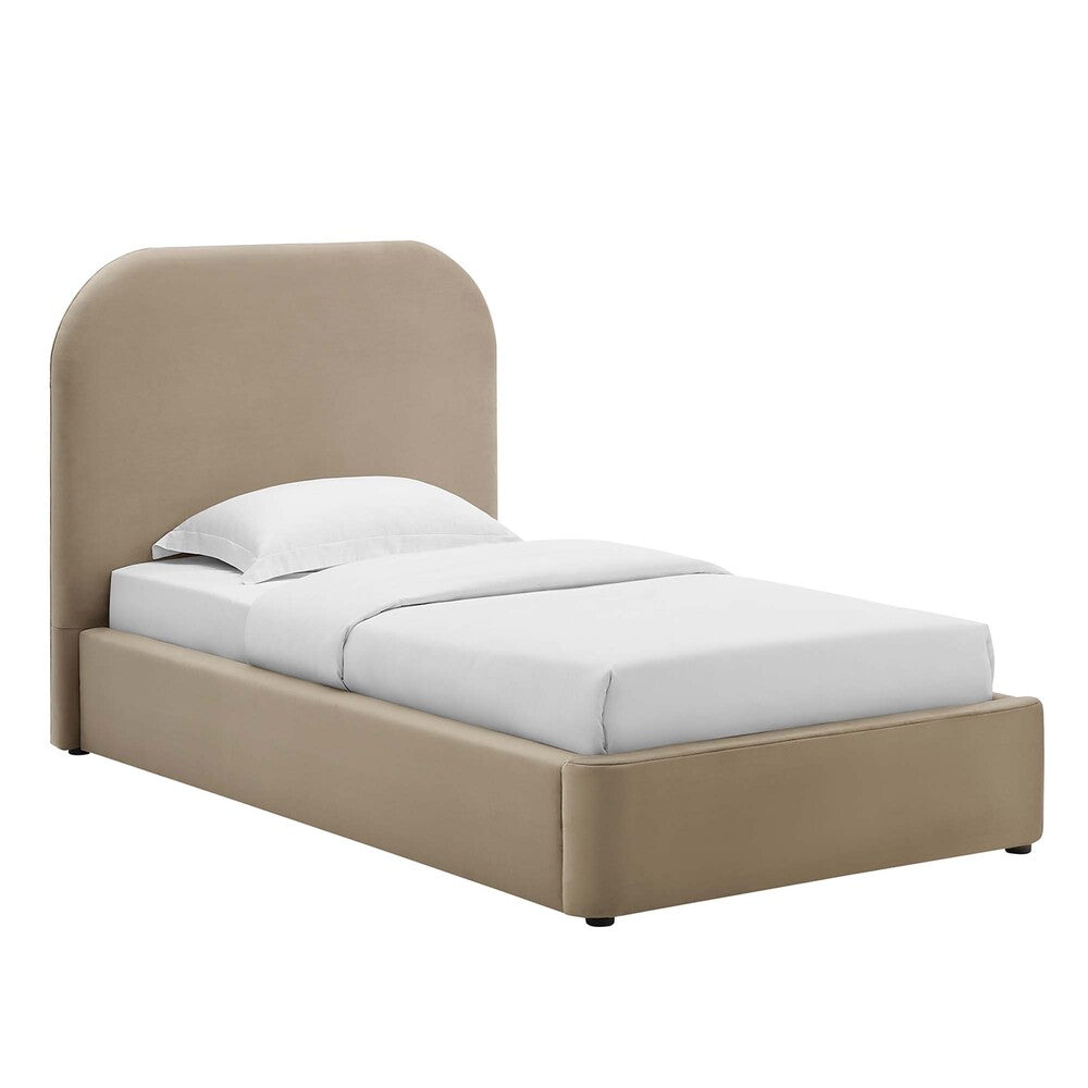 Modway MOD-7137 Keynote Performance Velvet Curved Twin Platform Bed